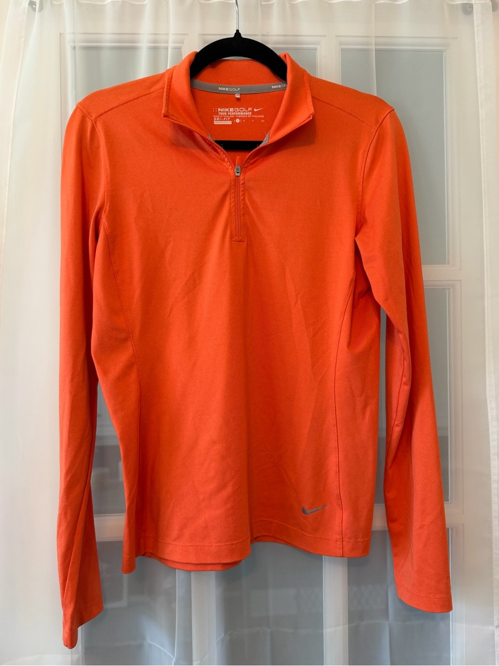 Nike Golf Tour Performance Dri-FIT Quarter Zip Pullover Women’s S Orange